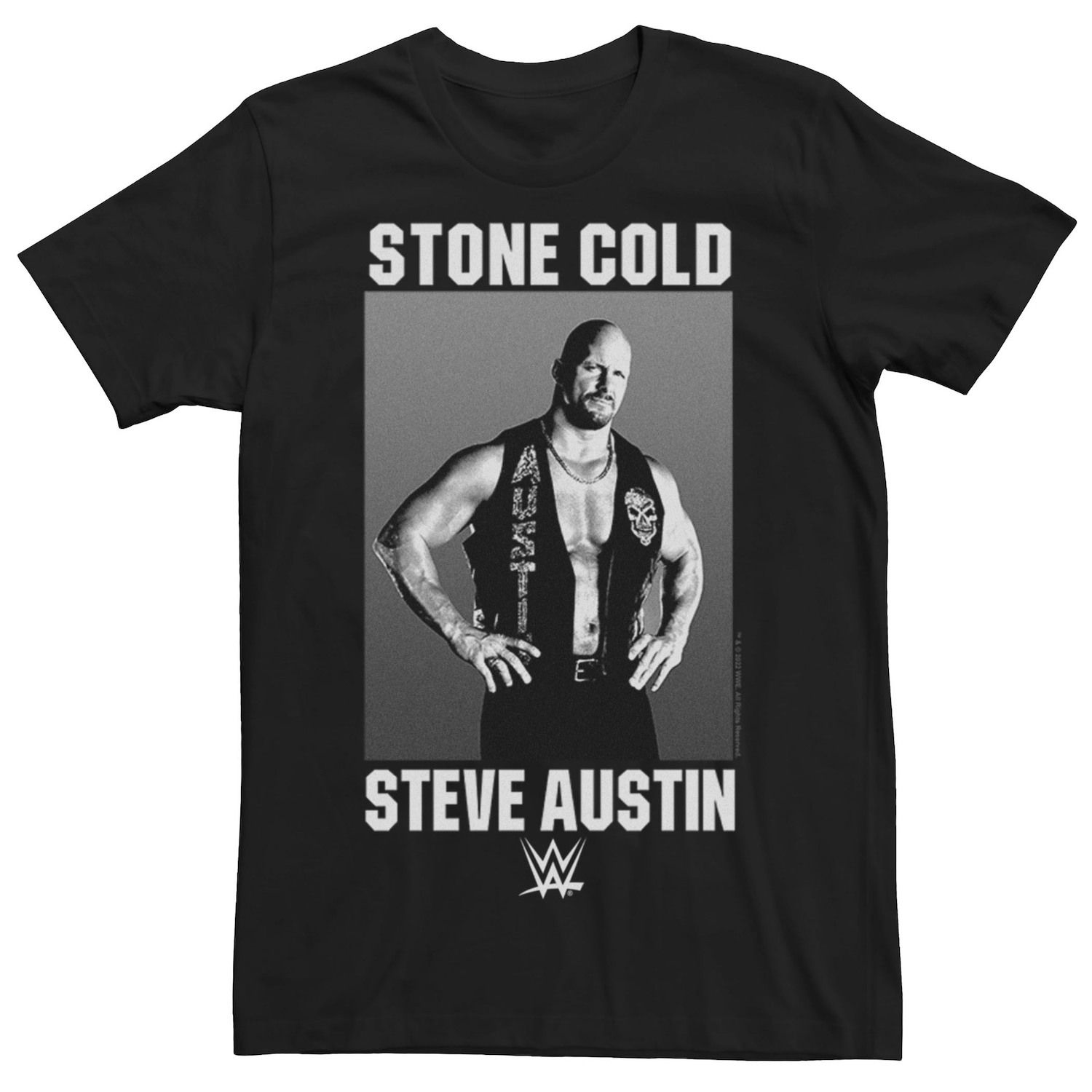 

Мужская футболка WWE Stone Cold Steve Austin BW с плакатом Licensed Character