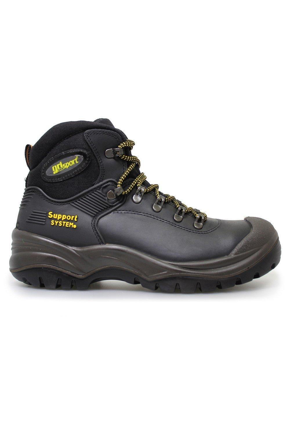 Кожаные защитные ботинки подрядчика Grisport, черный ortocel защита пальцев ног 200 г