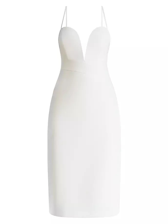 

Платье-миди без бретелек Bcbgmaxazria, цвет off white