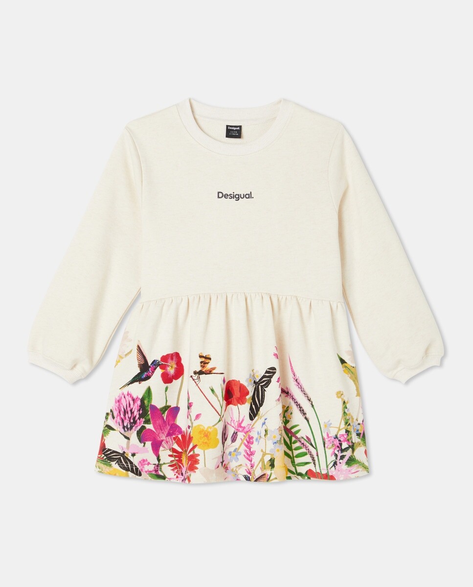 

Цветочное платье для девочки Desigual, сырой
