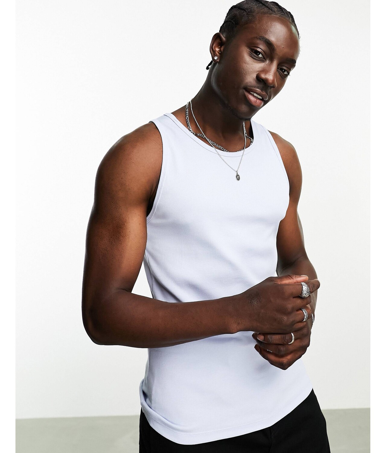 

Синий жилет в рубчик ASOS DESIGN