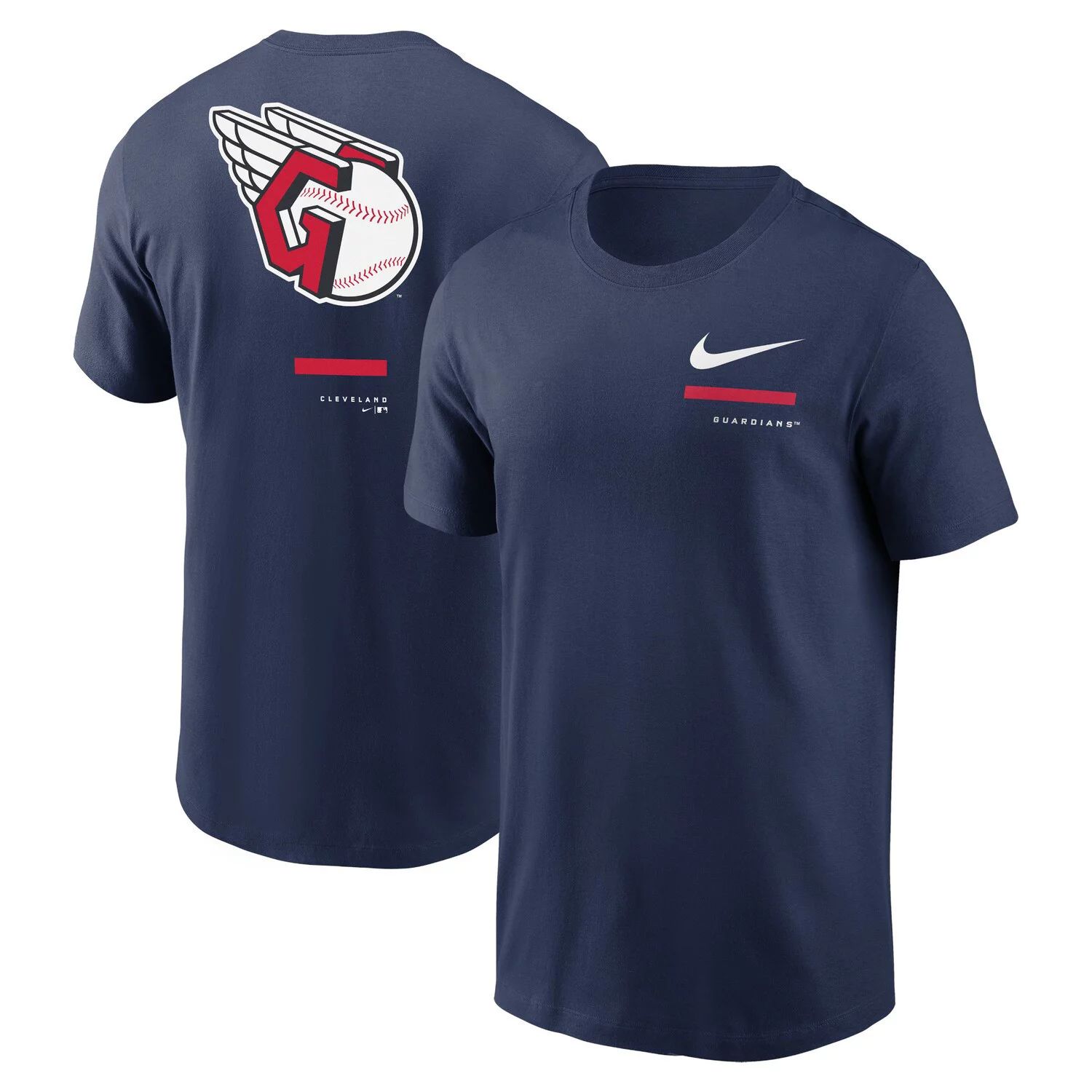 цена Мужская темно-синяя футболка через плечо Nike Cleveland Guardians