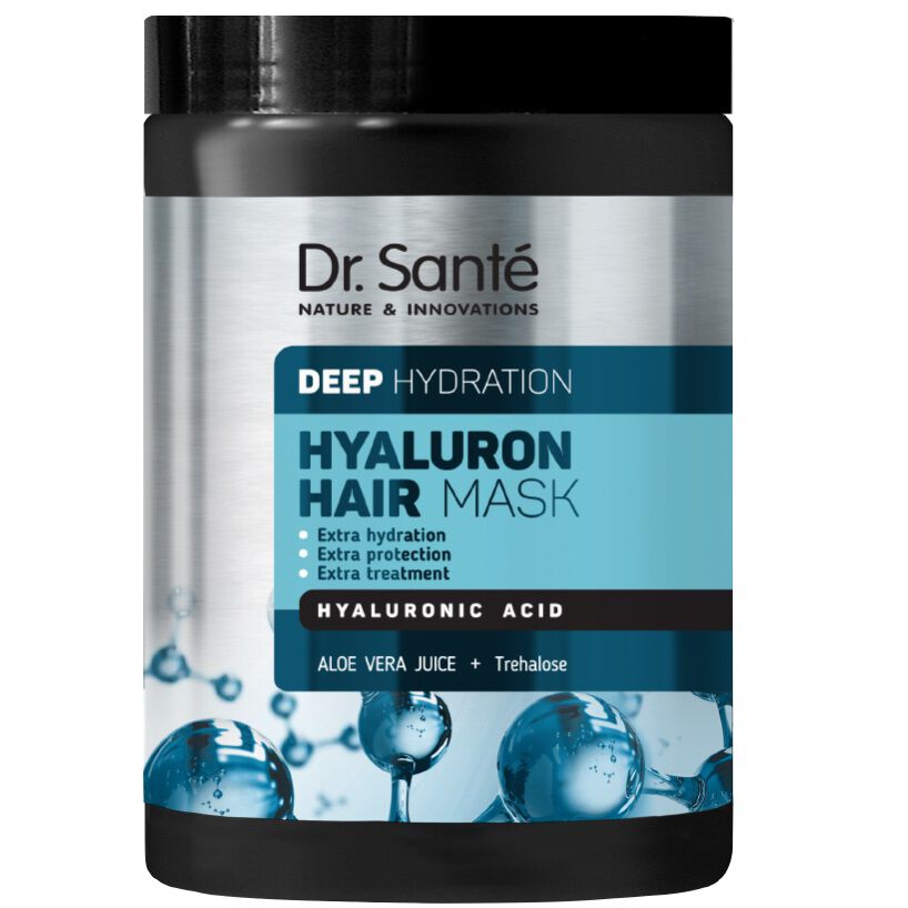 цена Увлажняющая маска для волос с гиалуроновой кислотой Dr. Santé Hyaluron Hair, 1000 мл