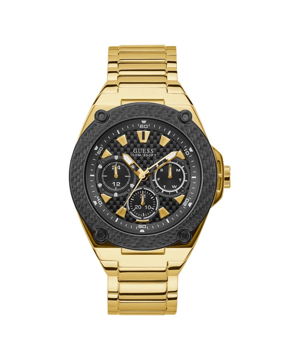 Мужские часы Legacy W1305G2 со стальным и золотым ремешком Guess, золотой