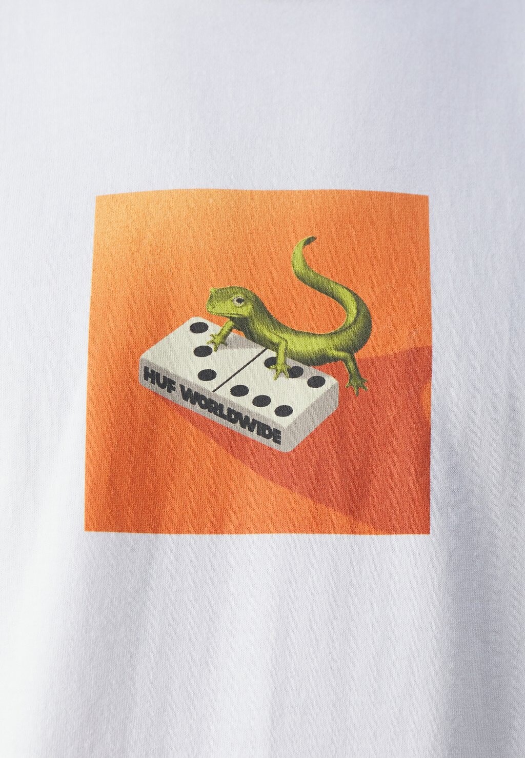 

Футболка с набивным рисунком Gecko Tee Unisex HUF, белая