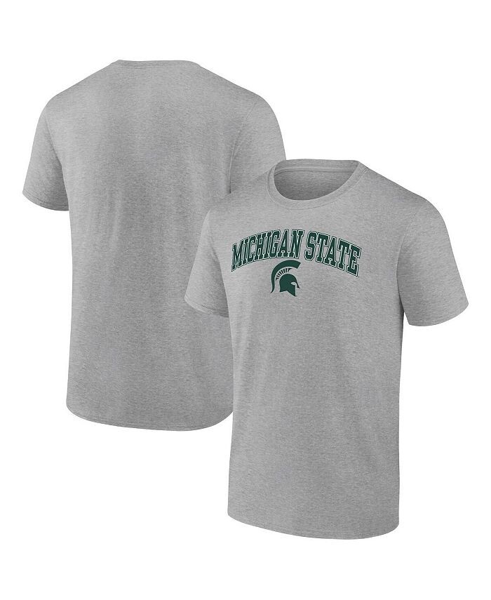 

Мужская футболка с логотипом Steel Michigan State Spartans Campus Fanatics, серый
