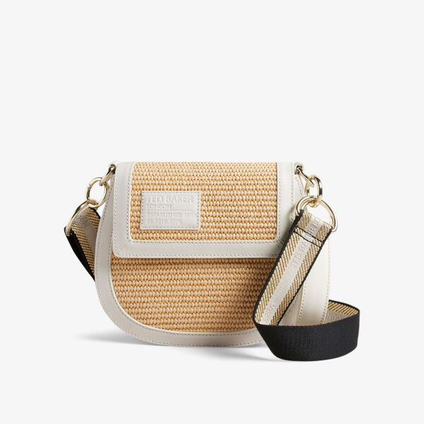 

Сумка через плечо Staceli из рафии с тисненым логотипом Ted Baker, белый