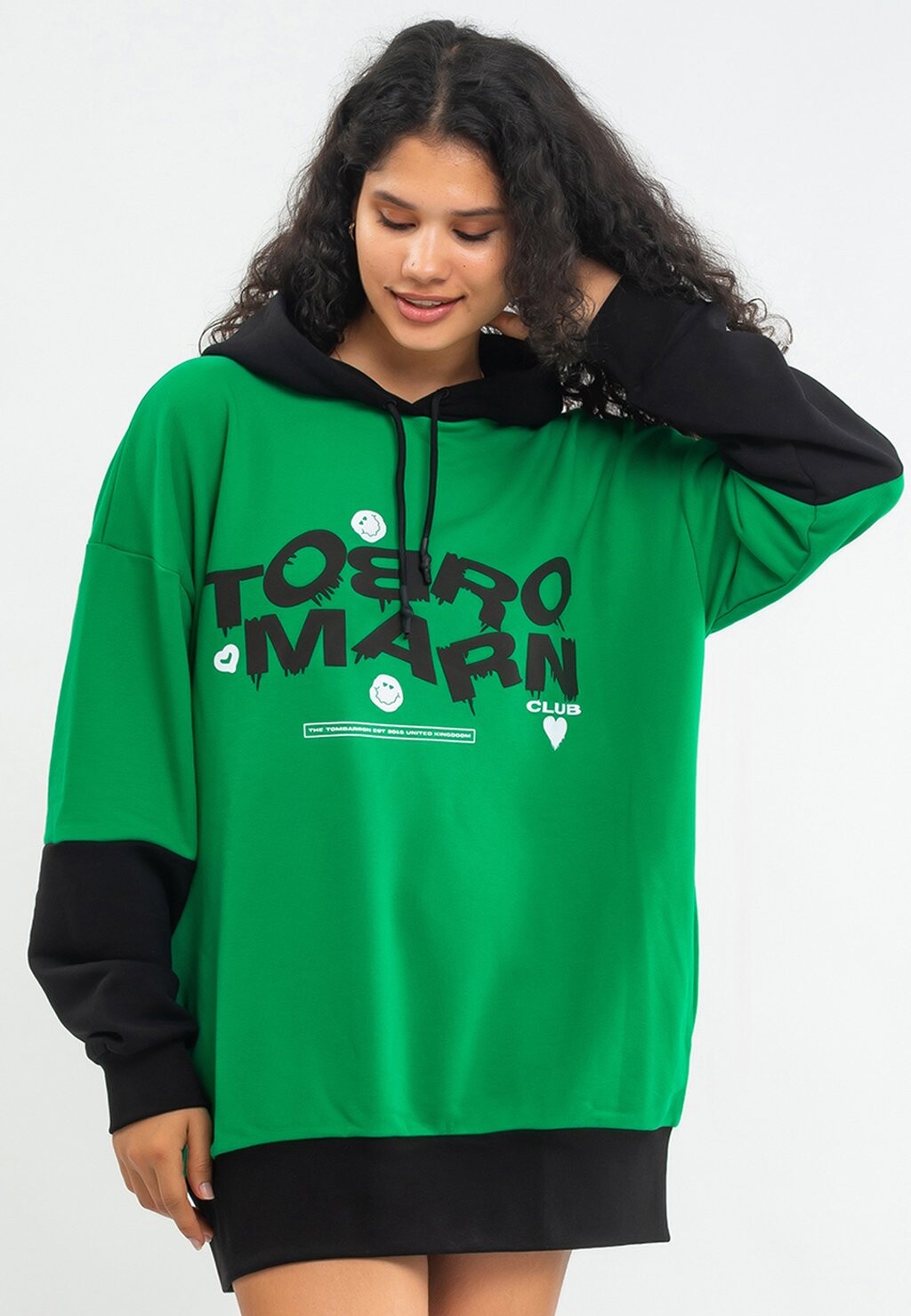 

Толстовка с капюшоном OVERSIZE FIT Tom Barron, зеленый