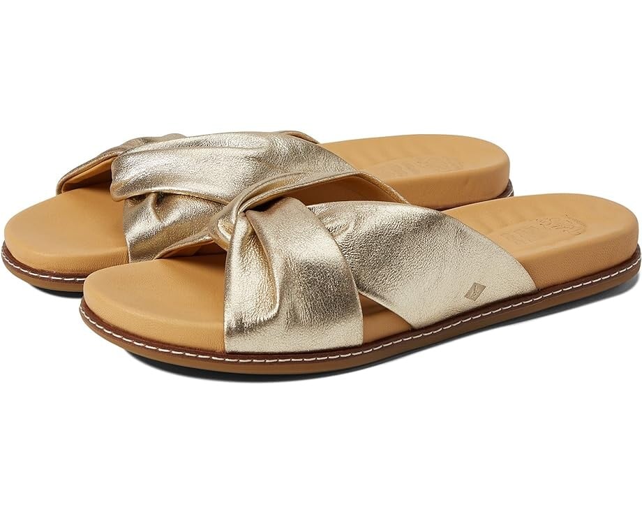 цена Сандалии Sperry Waveside Plushwave Cross Slide, золотой