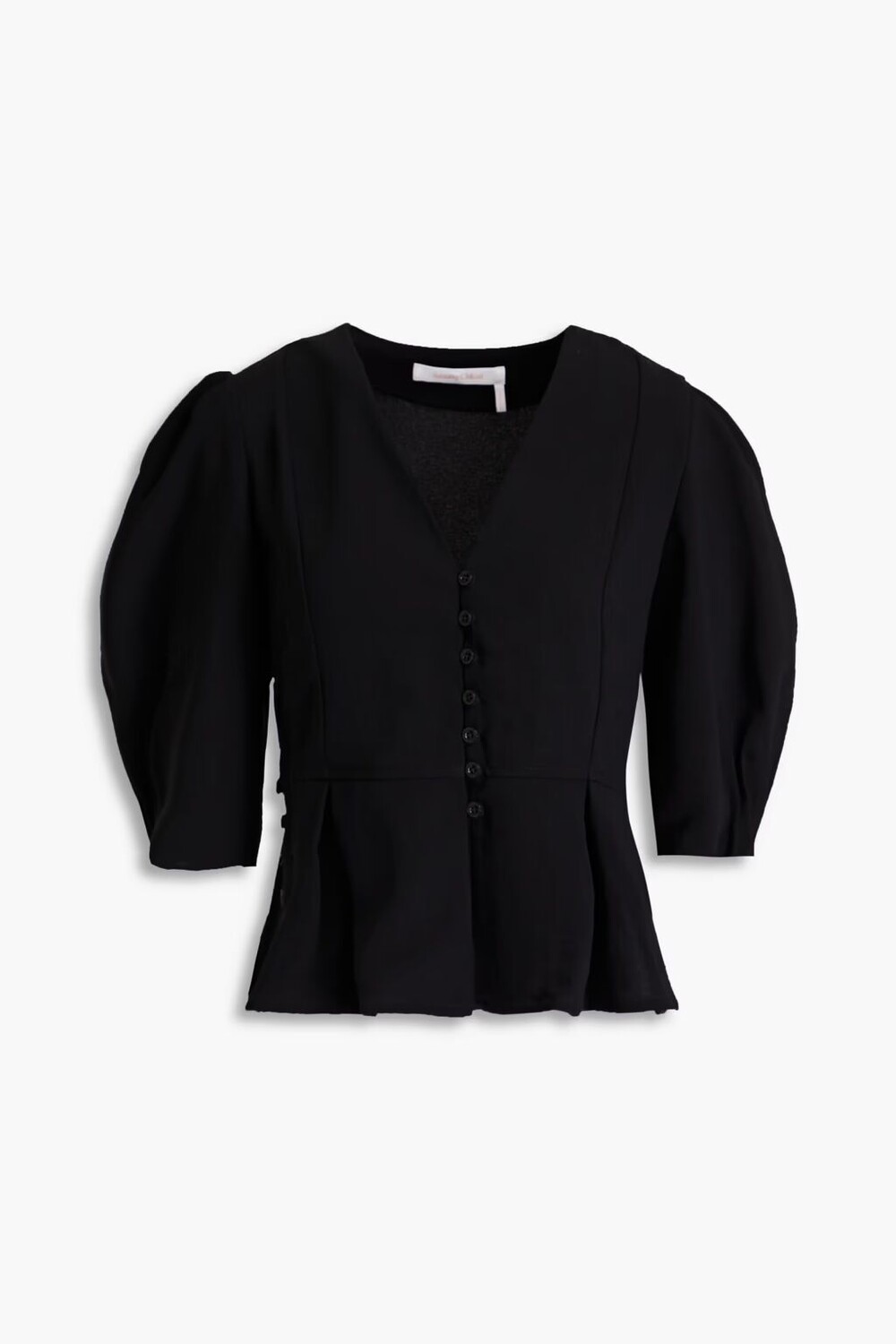 

Блузка из крепа с баской See By Chloé, черный