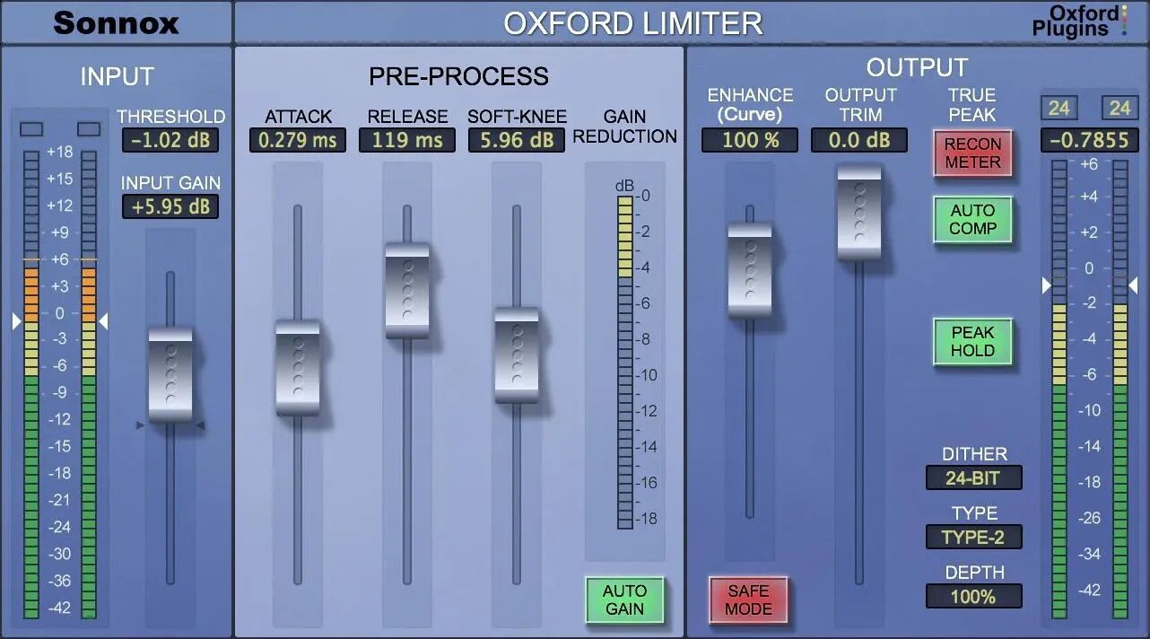 

Плагин Sonnox Oxford Limiter HDX