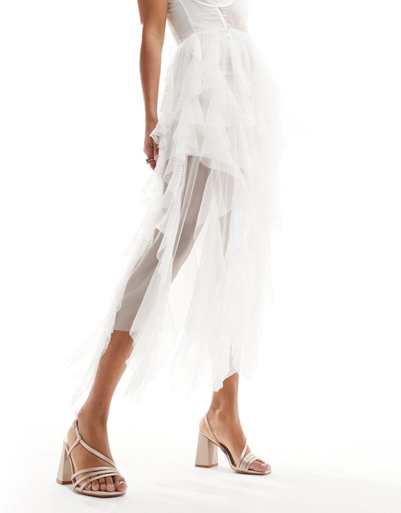 

Розовые босоножки на блочном каблуке с асимметричными ремешками Be Mine Bridal Adilette