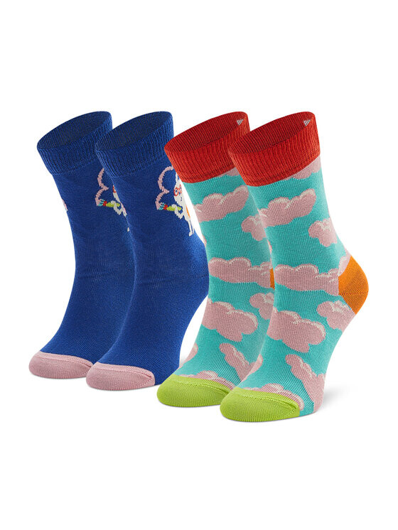 

Комплект из 2-х высоких детских носков Happy Socks, мультиколор