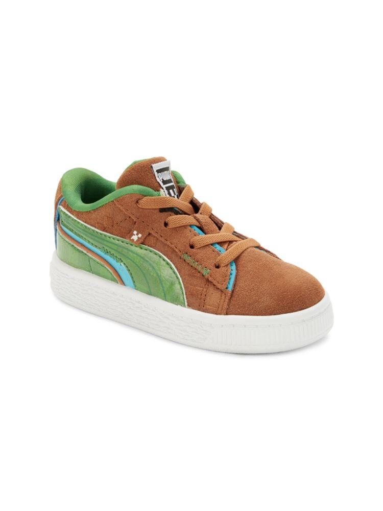 

Кроссовки Little Kid's & Kid из замши и кожи с цветными блоками Puma, коричневый