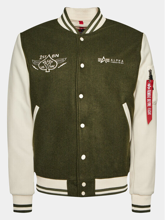 

Бомбер стандартного кроя Alpha Industries, зеленый