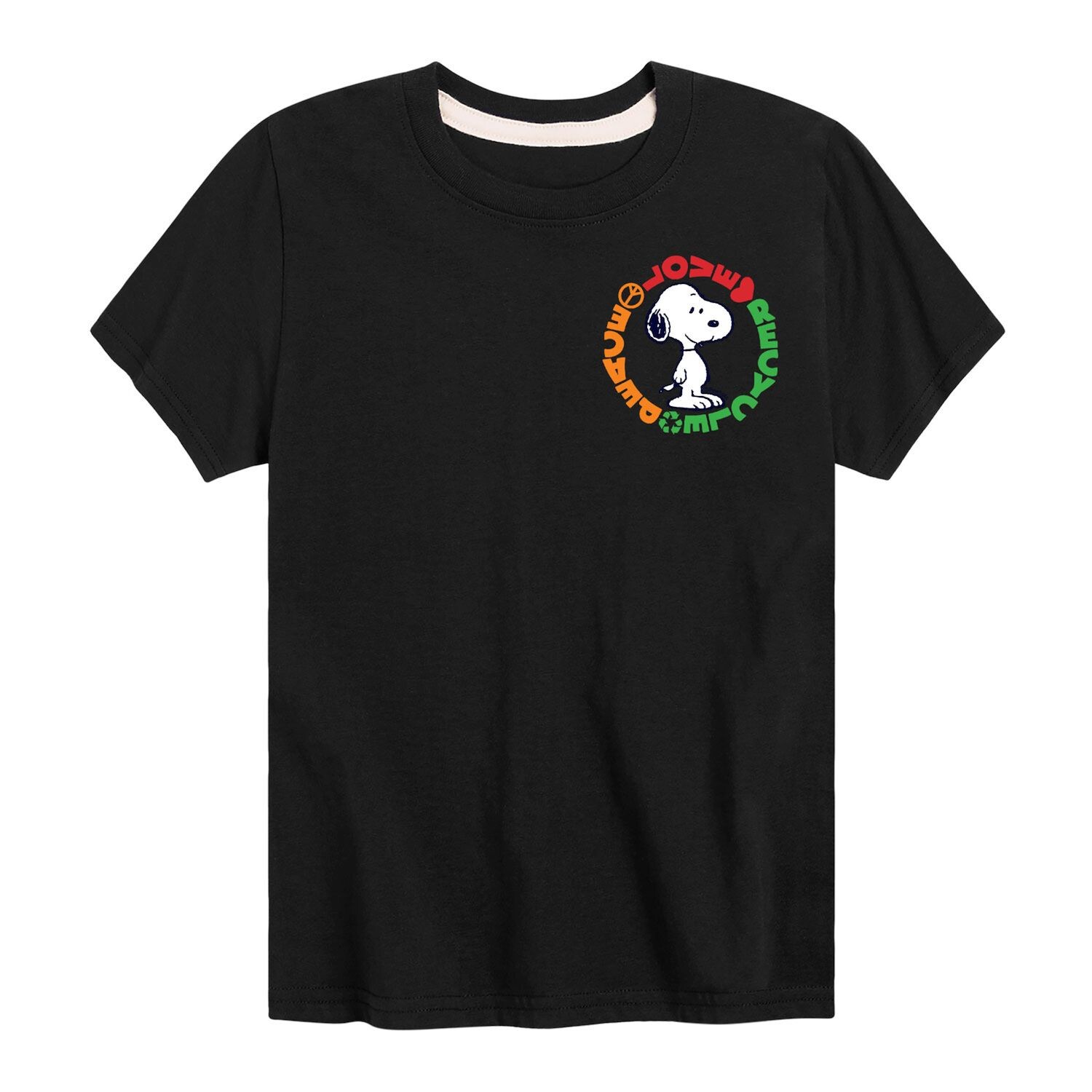 

Футболка с рисунком Peanuts Love Peace Recycle для мальчиков 8–20 лет Licensed Character