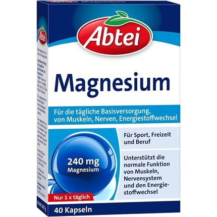 

Abtei Magnesium для спорта, отдыха и работы — ежедневная добавка магния для функции мышц и нервов — 240 мг магния