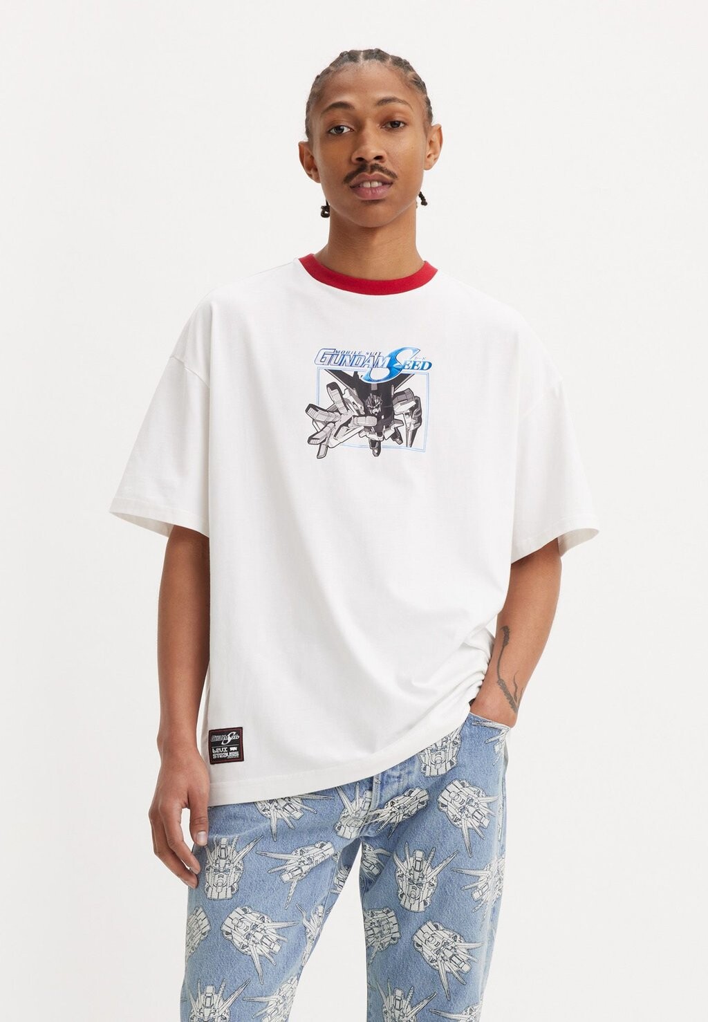 

Футболка с принтом GUNDAM SEED UNISEX Levi's, белый