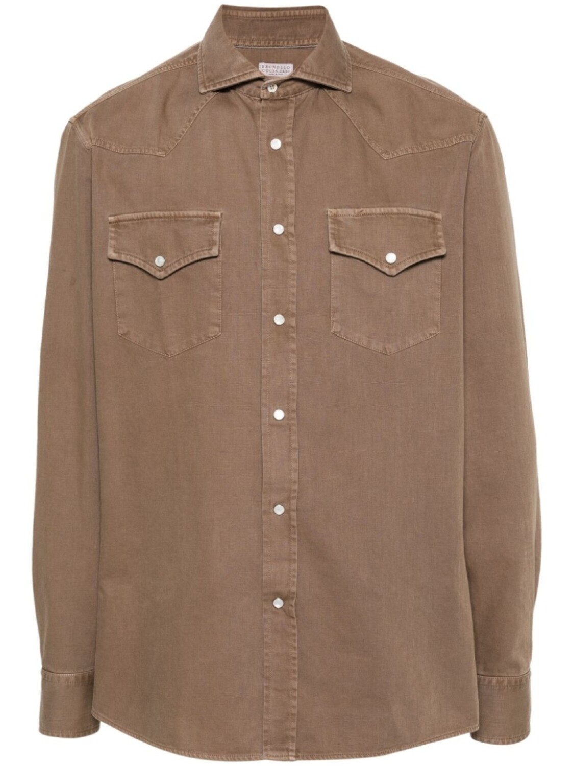 

Brunello Cucinelli джинсовая рубашка, коричневый
