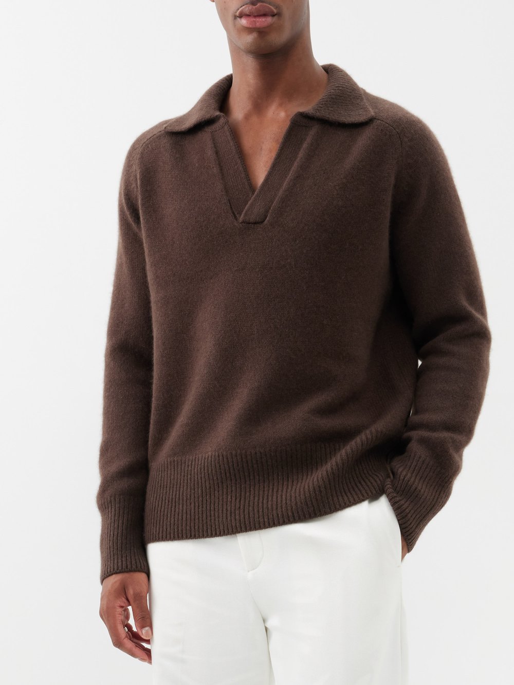 Кашемировый свитер mr clifton gate с v-образным вырезом Arch4, серый