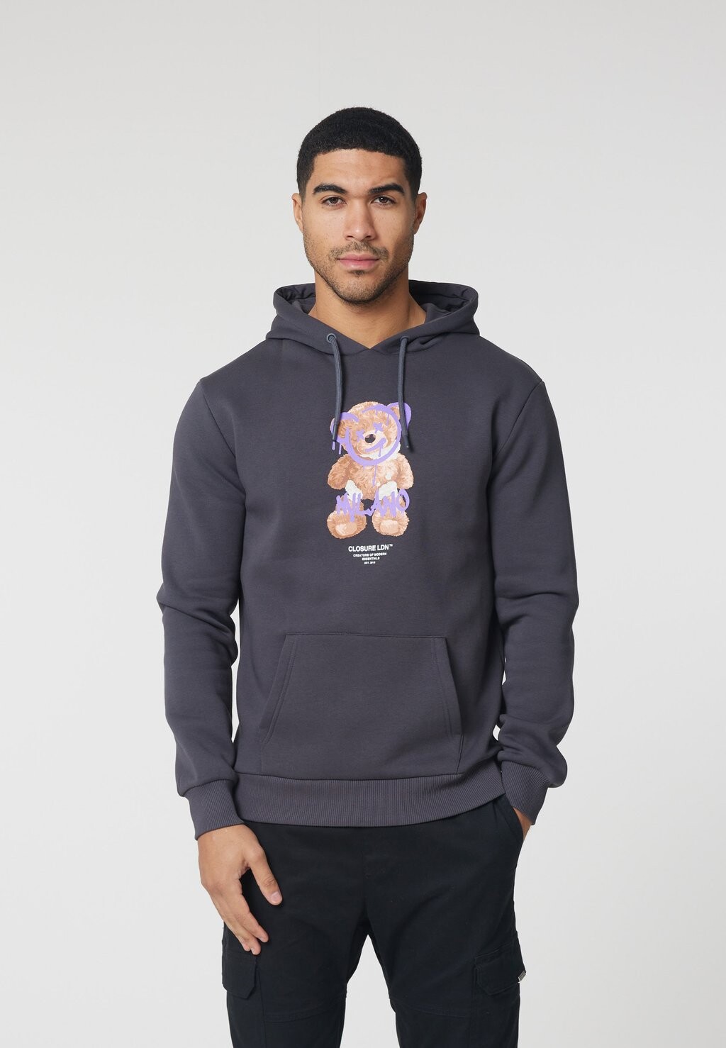 

Толстовка Толстовка с капюшоном PAINTED TEDDY CLOSURE London, цвет charcoal