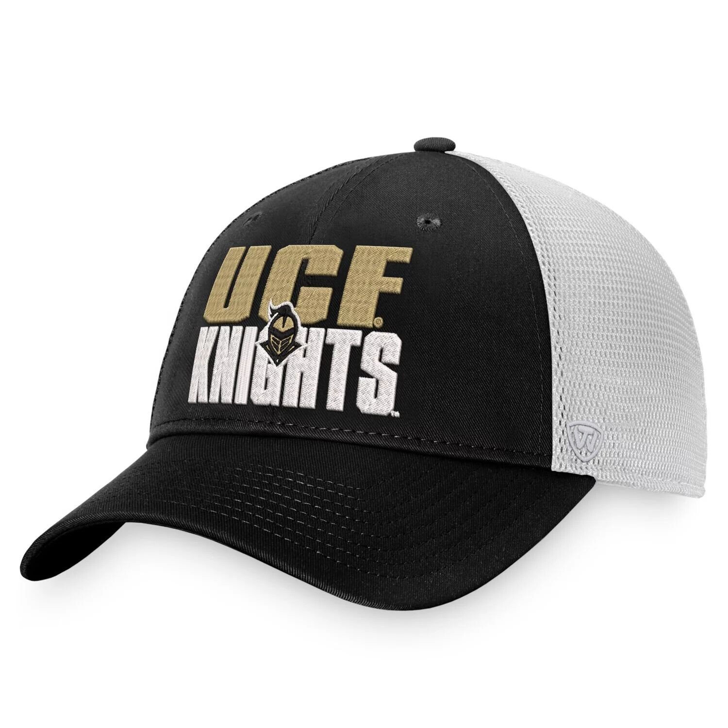 

Мужская черно-белая кепка Top of the World UCF Knights Stockpile Trucker Snapback