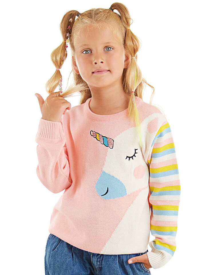 

Пуловер Denokids Unicorn, розовый