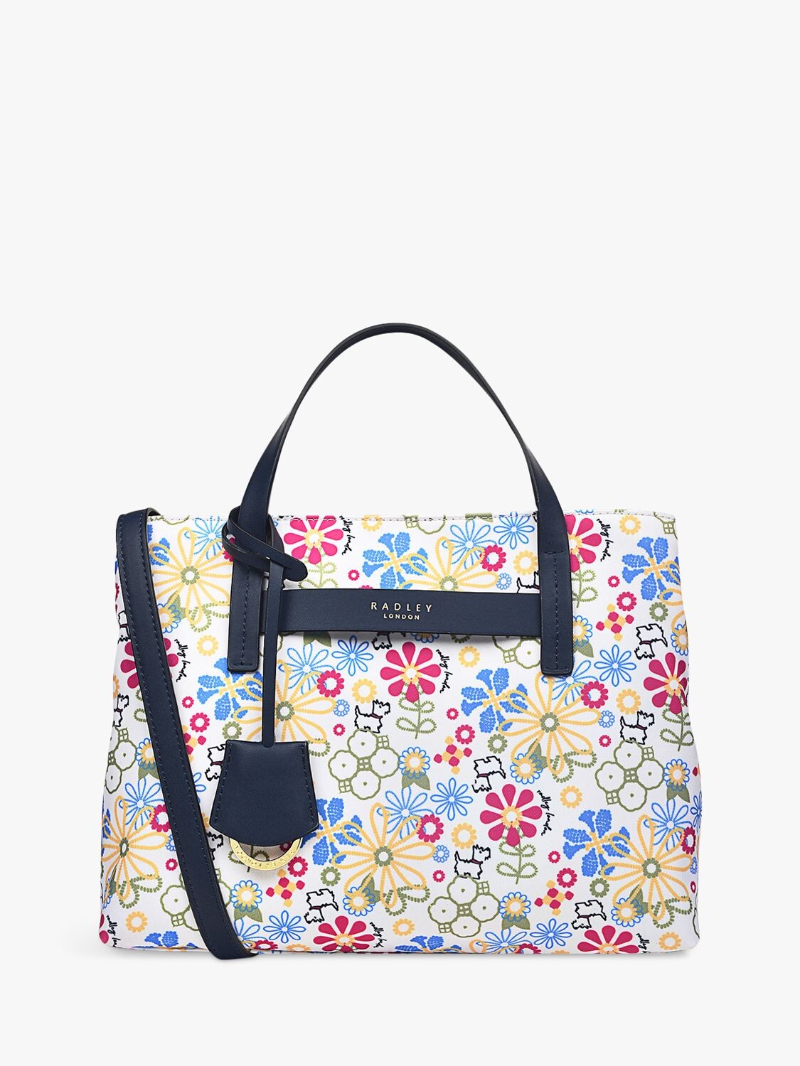 

Сумка Radley Finsbury Park Broderie среднего размера из переработанного материала с молнией и принтом, цвет мел/мульти
