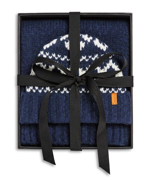 

Вязаный шарф Fair Isle &; Комплект шляп Vince, цвет Blue