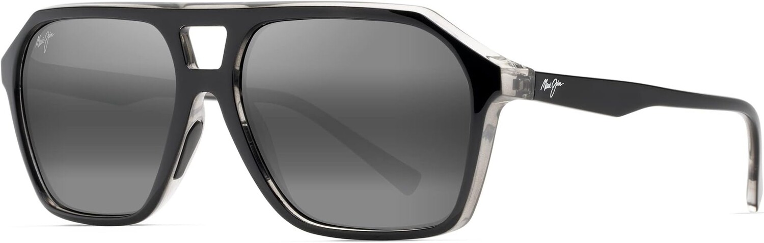 

Солнцезащитные очки Wedges Maui Jim, цвет Black Gloss/Crystal Interior/Neutral Grey