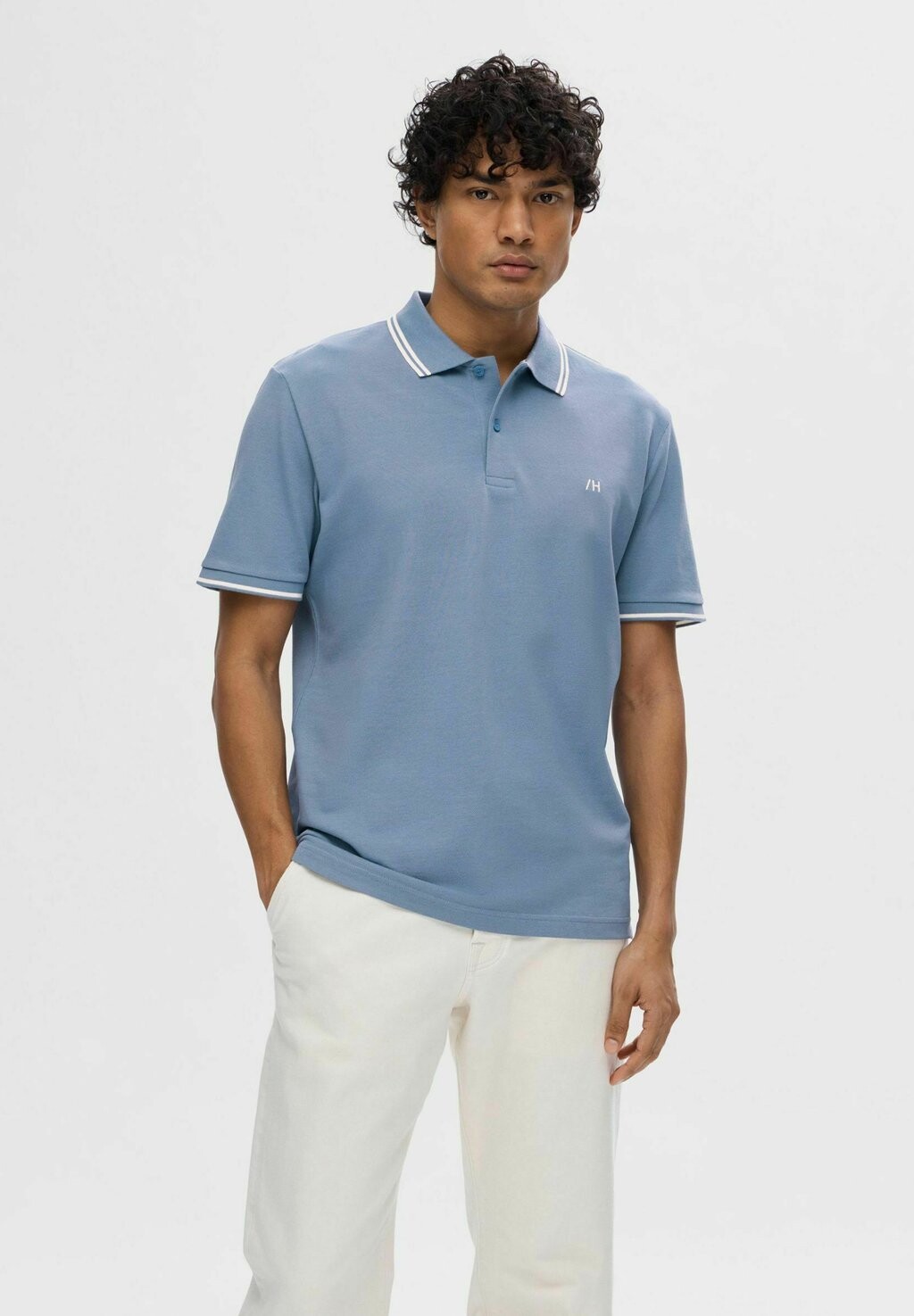 

Рубашка-поло DANTE NOOS SPORT Selected Homme, цвет blue shadow