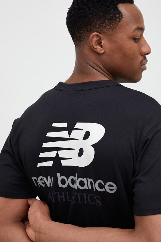 

Хлопковая футболка New Balance, черный