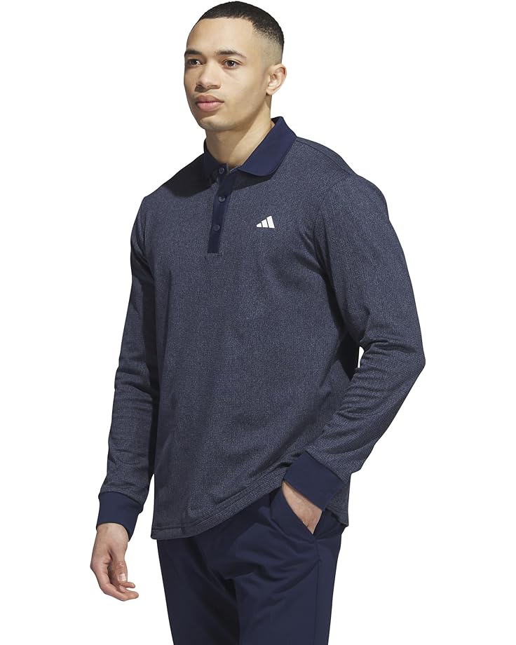 Поло adidas Golf Essentials Long Sleeve Shirt, цвет Collegiate Navy Melange