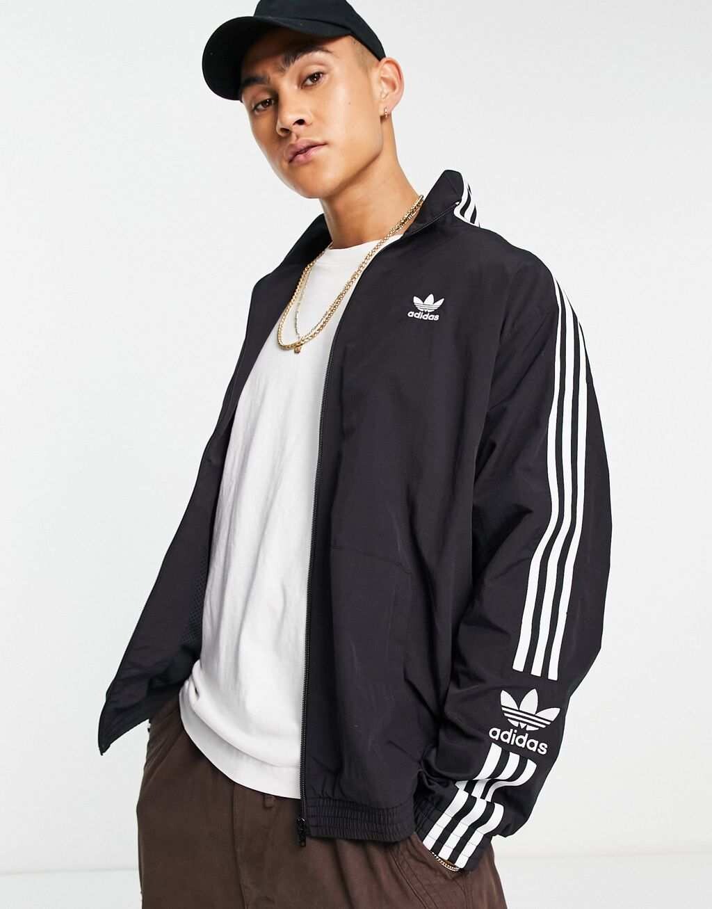 

Черная спортивная куртка с застежкой adidas Originals Adicolor, Черный