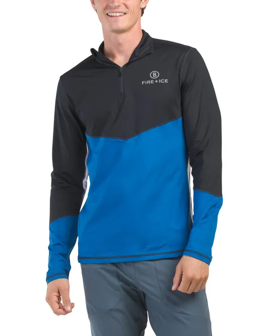 

Топ Baxter с молнией в четверть слоя Bogner Fire & Ice, синий