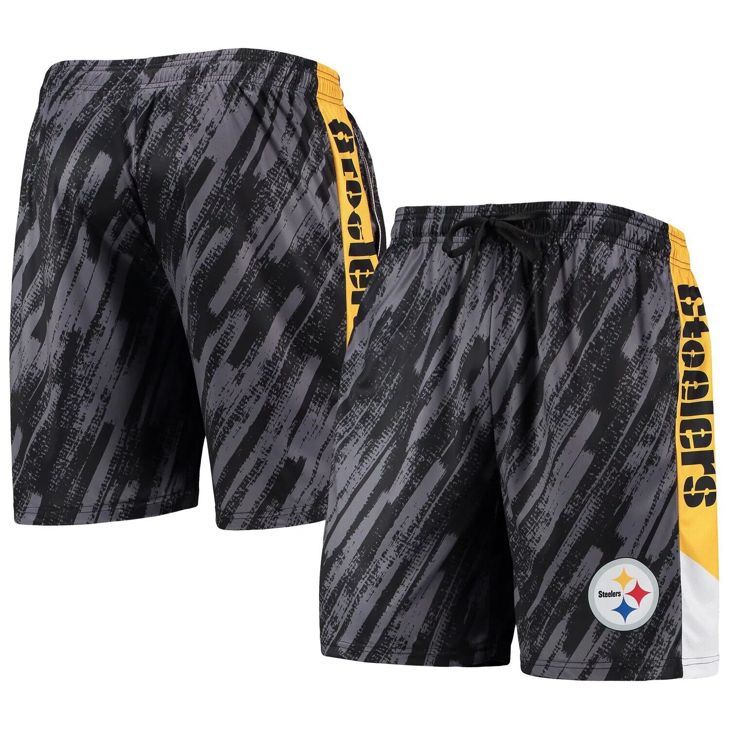 

Мужские шорты FOCO Black Pittsburgh Steelers со статической сеткой