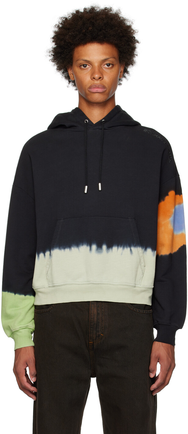 

Черный укороченный худи Eckhaus Latta