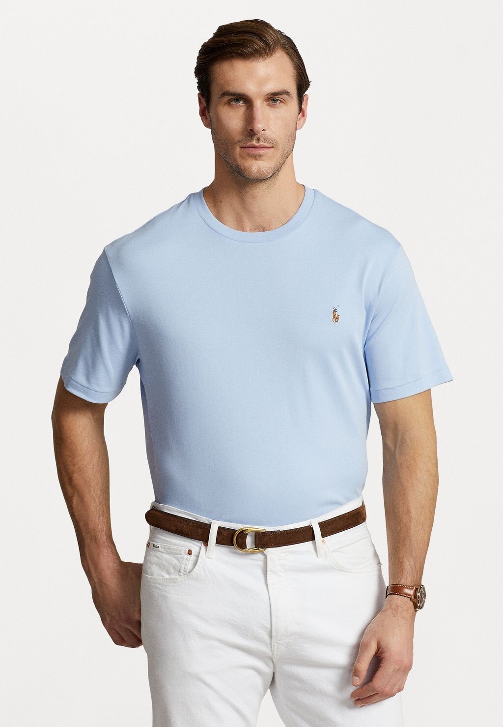 

Базовая футболка Polo Ralph Lauren Big & Tall, светло-синий