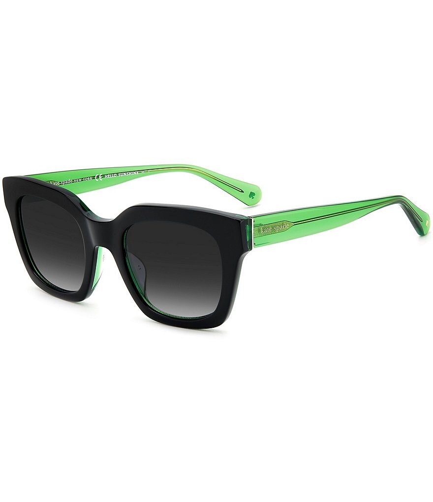 Kate Spade New York Женские зеленые поляризованные квадратные солнцезащитные очки Camryns, зеленый