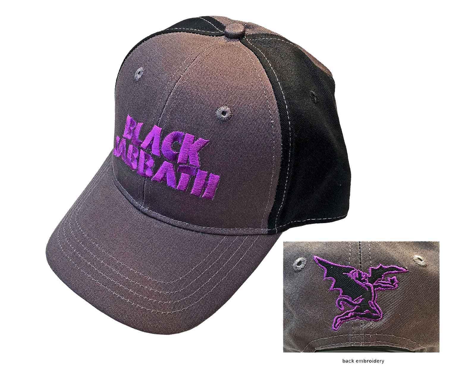 цена Классическая бейсболка с логотипом и волнистым ремешком на спине Black Sabbath, серый