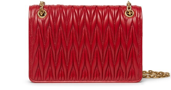

Миниатюрная стеганая кожаная сумка Miu Miu