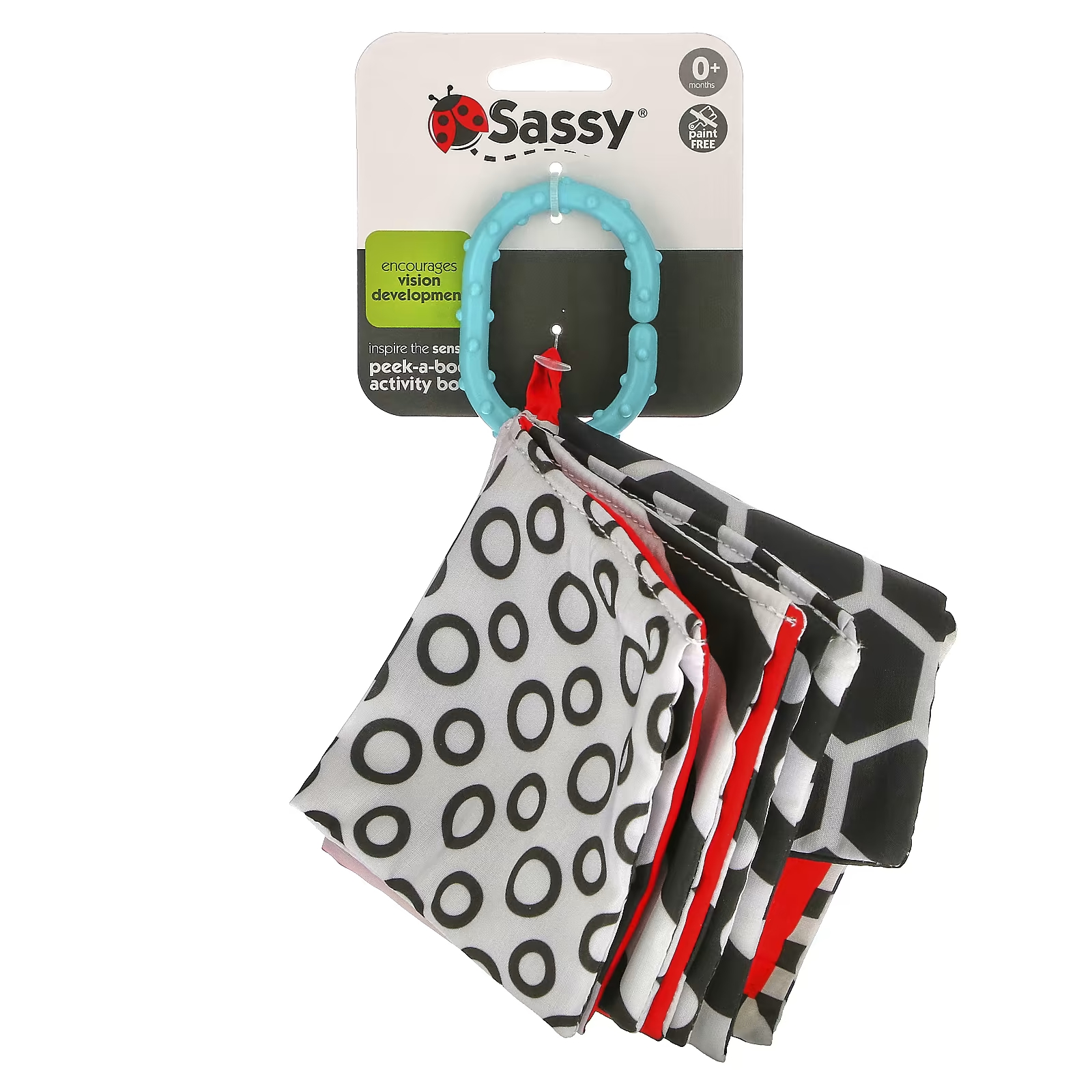 Развивающая тетрадь Sassy Inspire The Senses Peek-A-Boo для детей от 0 месяцев, 1 шт. цена и фото