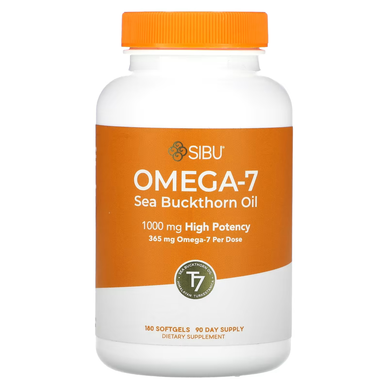 Облепиховое масло Sibu Beauty Omega-7 1000 мг, 180 мягких таблеток омега 7 sibu beauty облепиховое масло 180 капсул