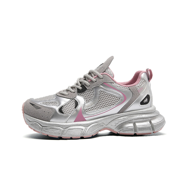 

Кроссовки женские толстые низкие Cisuo, цвет Silver Pink