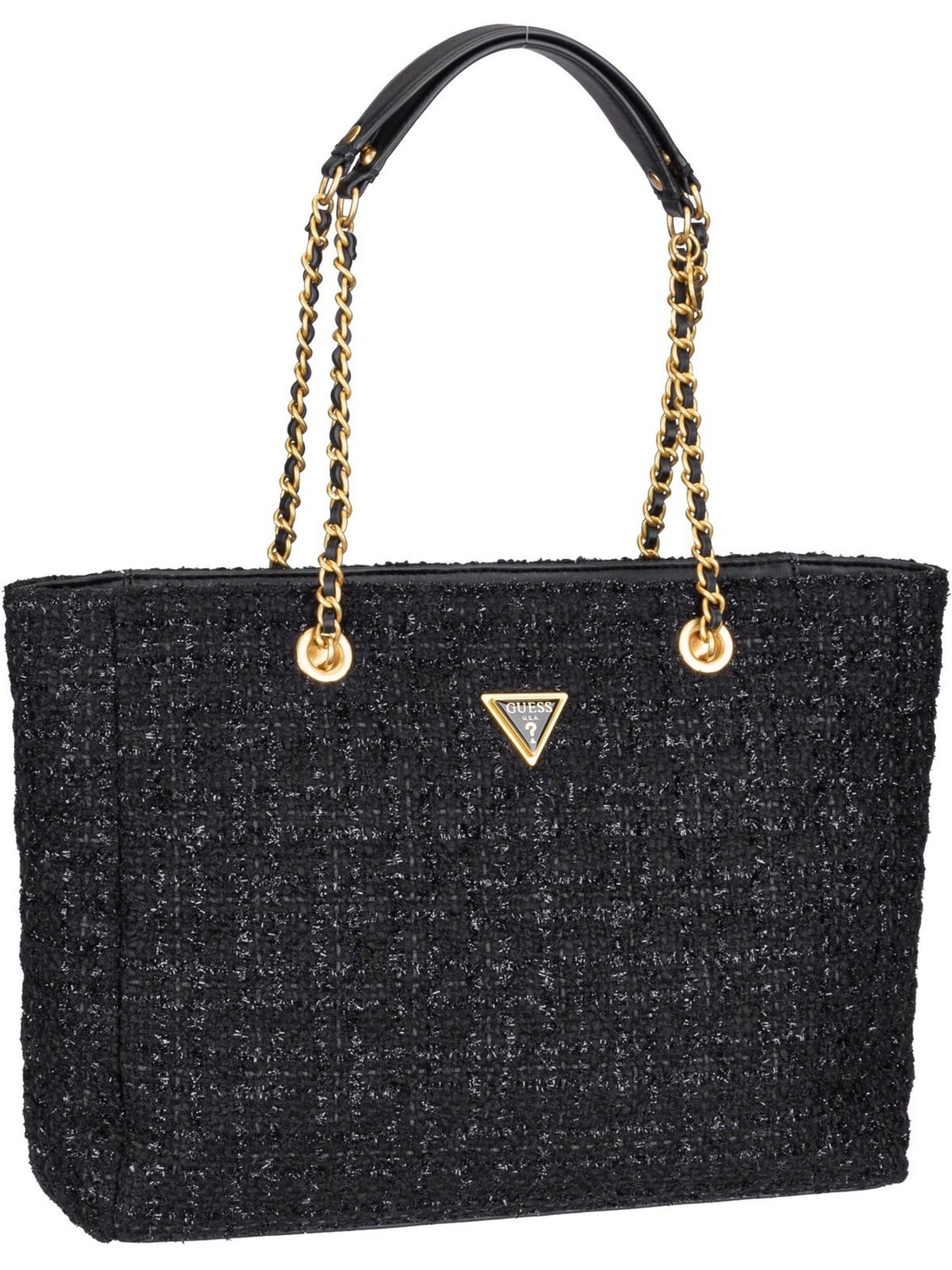 

Сумка шоппер Guess Giully Tote Tweed, черный