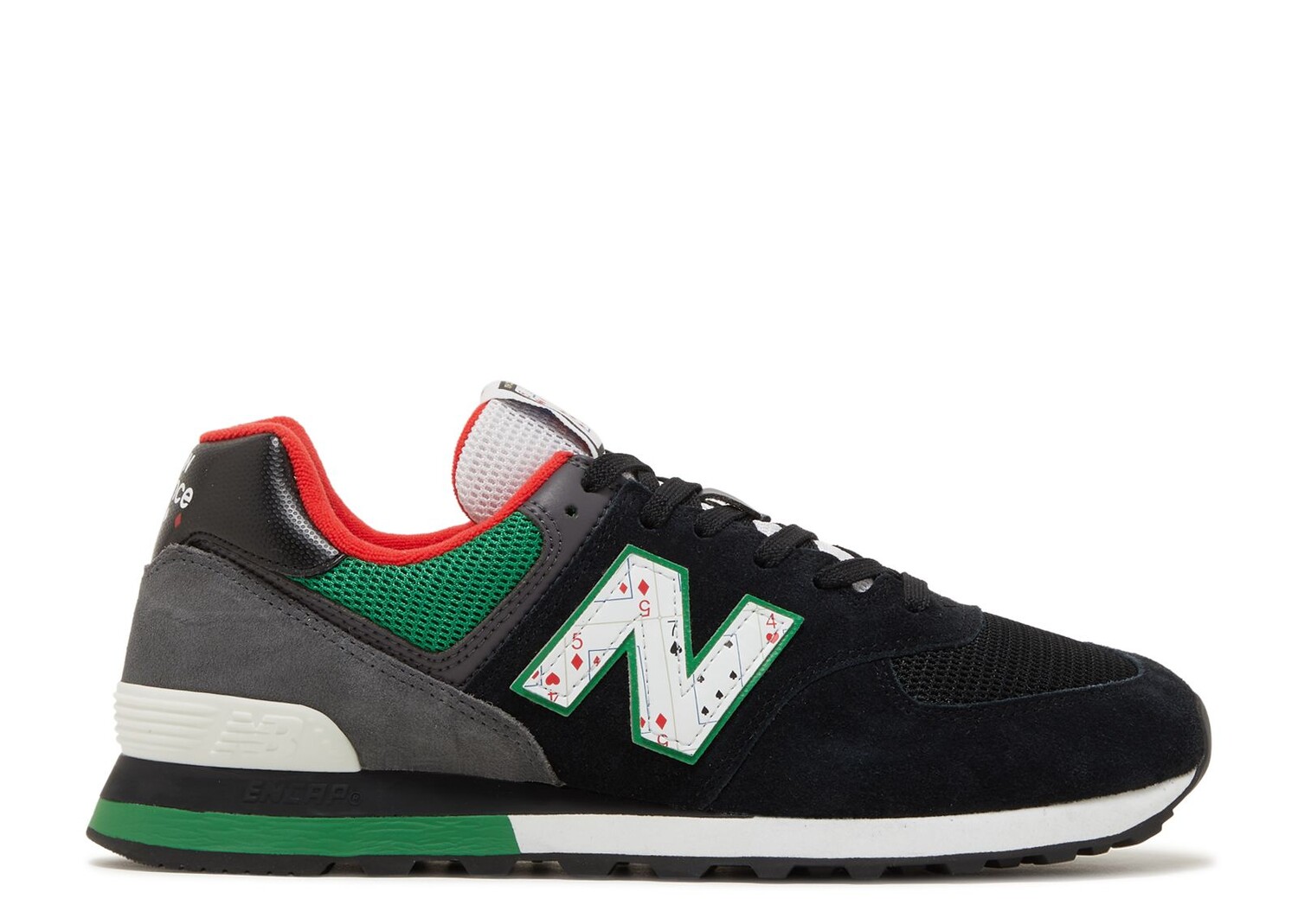 

Кроссовки New Balance 574 'Playing Card - Black Varsity Green', черный