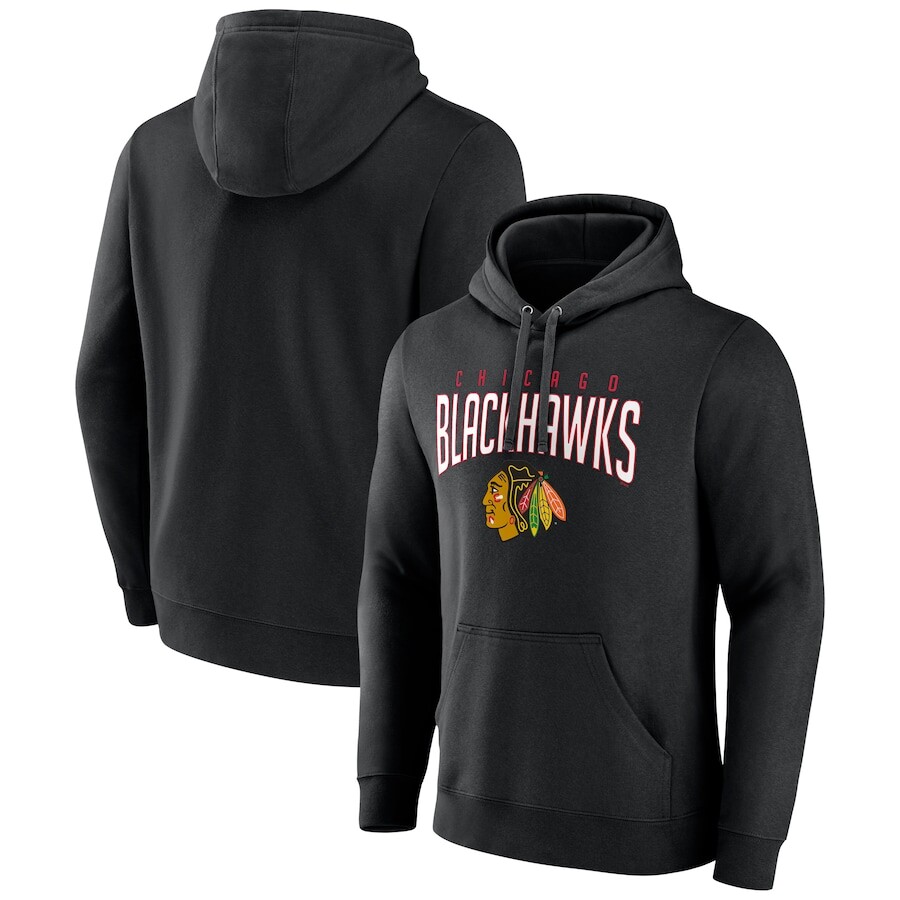 

Пуловер с капюшоном Fanatics Branded Chicago Blackhawks, черный