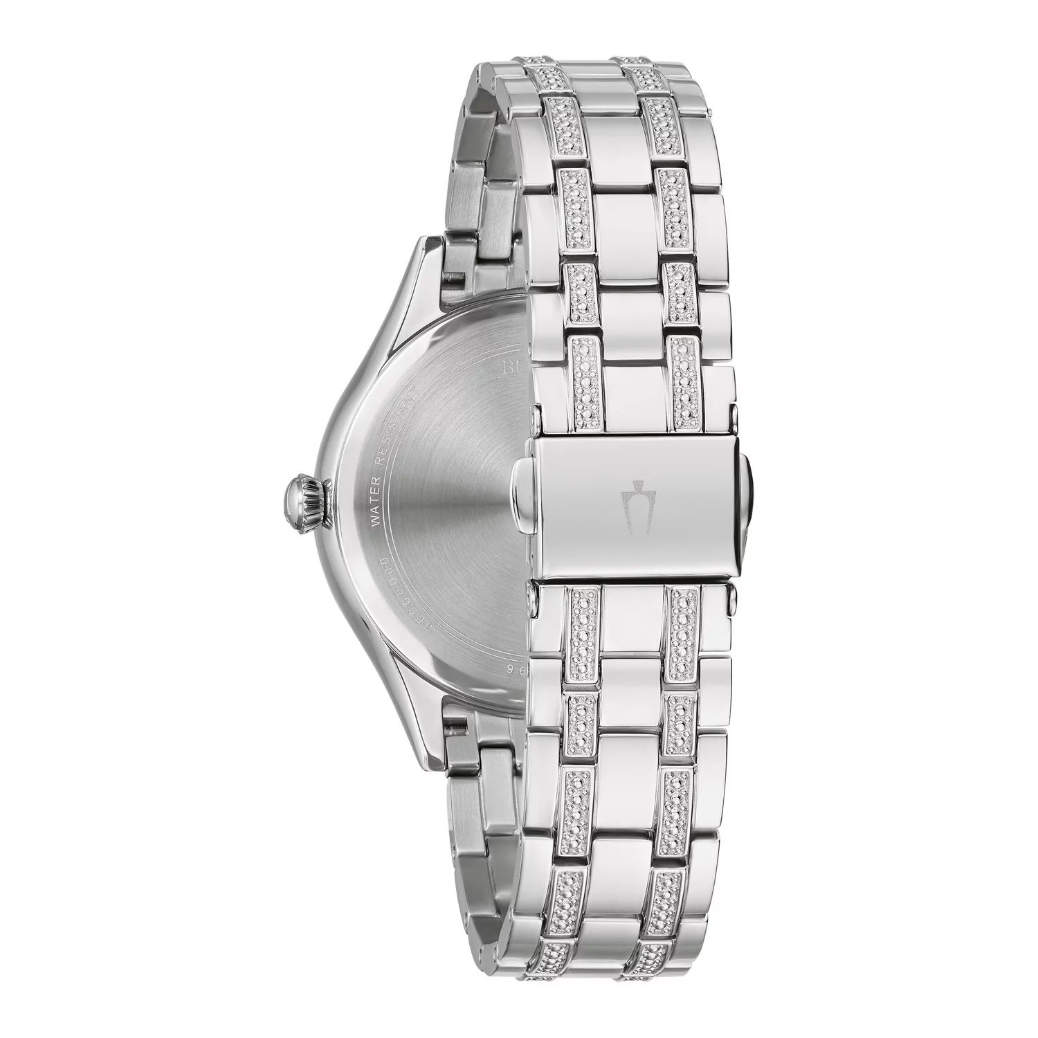 цена Женские часы с перламутром и кристаллами — 96M144 Bulova