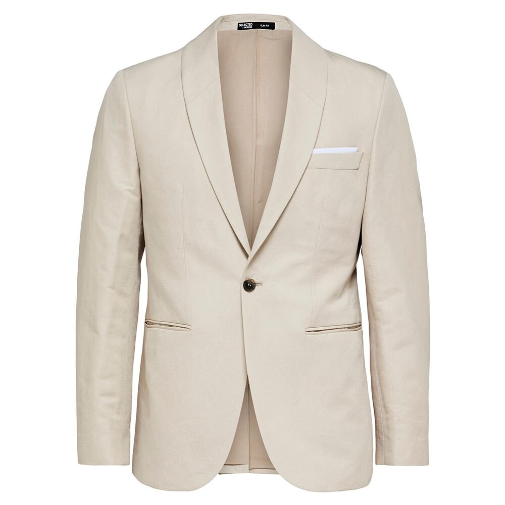 

Блейзер Selected Hale Slim Fit, бежевый