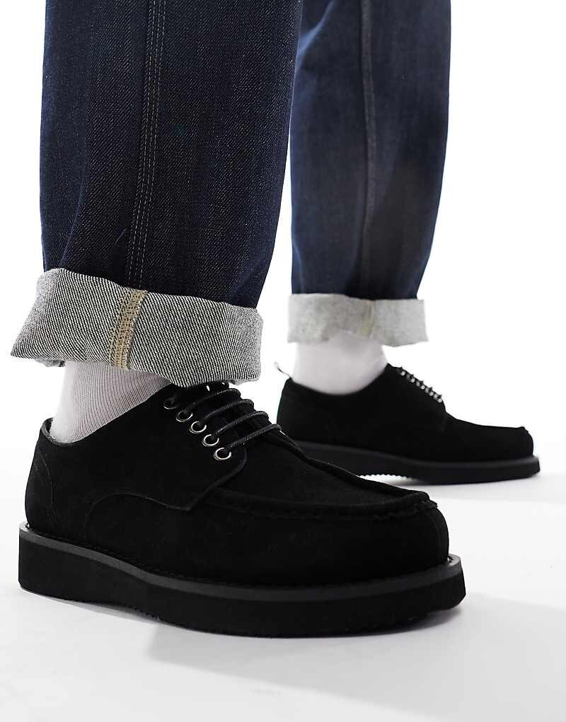 

Черные туфли на шнуровке на массивной подошве ASOS DESIGN